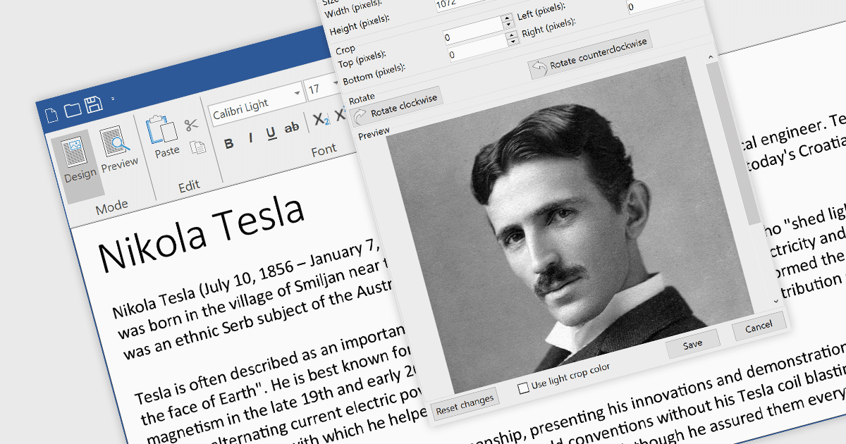Edit Images in a Rich Text Editor