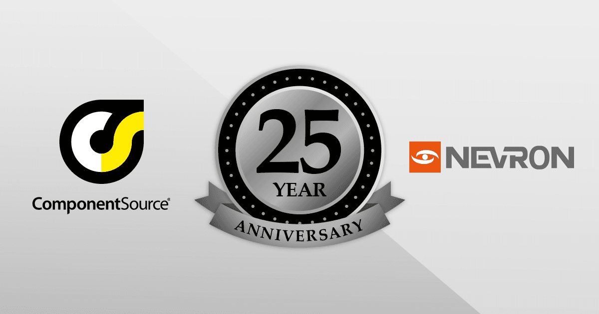 ComponentSource Celebrates 25 Year Partnership with Nevron