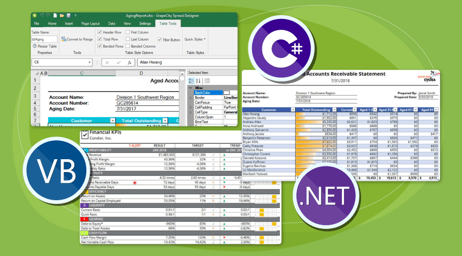 Deliver Excel-like spreadsheet experiences.