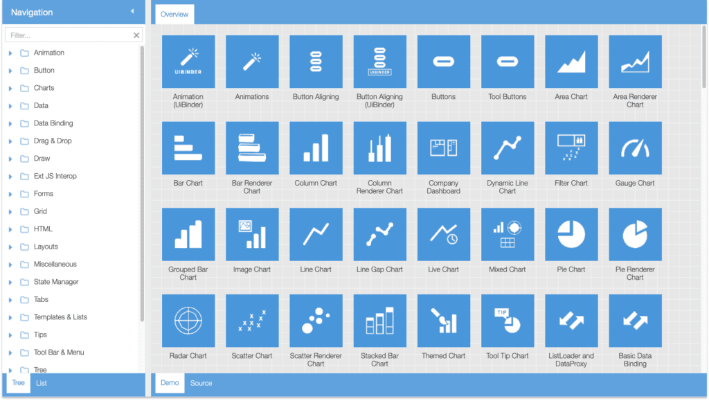 Improve the design process with pre-integrated tools like Sencha Architect, Stencils and Themer.