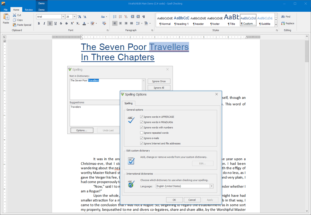 DevExpress WinForms Spell Checker Produktbild DevExpress WinForms Spell Checker Produktbild