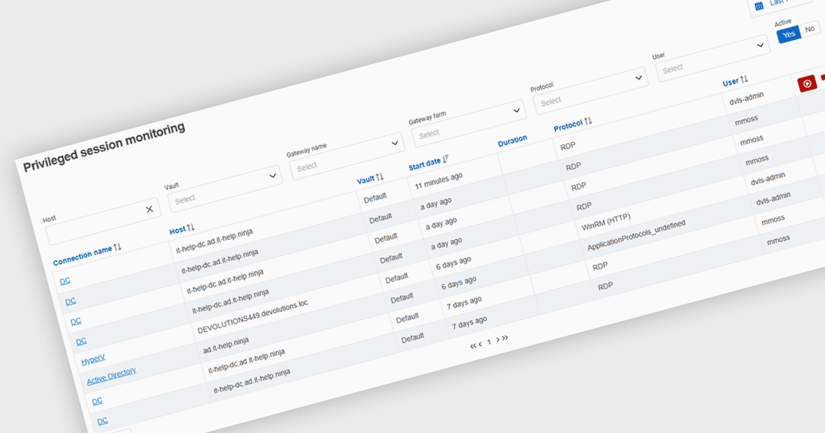 Monitor and Manage Privileged Sessions Centrally