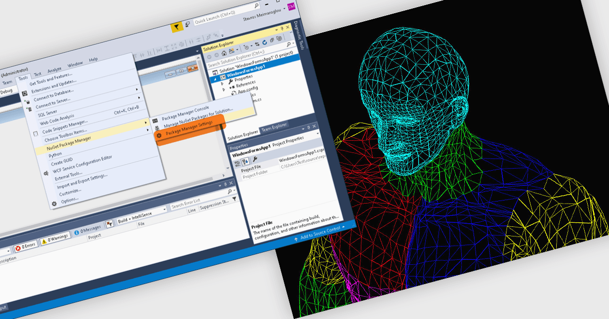 Add 2D/3D Graphics to .NET Managed Applications