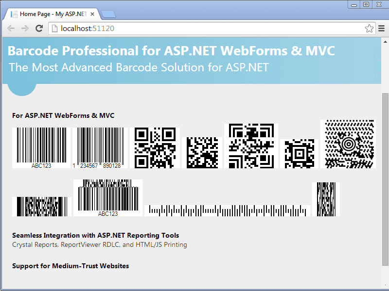 Neodynamic Barcode Professional for ASP.NET 제품 이미지