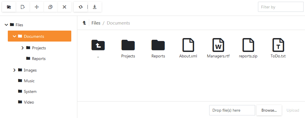 DevExpress Blazor File Management product image