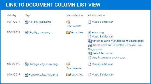 An easy and intuitive way to download files directly from SharePoint Columns.