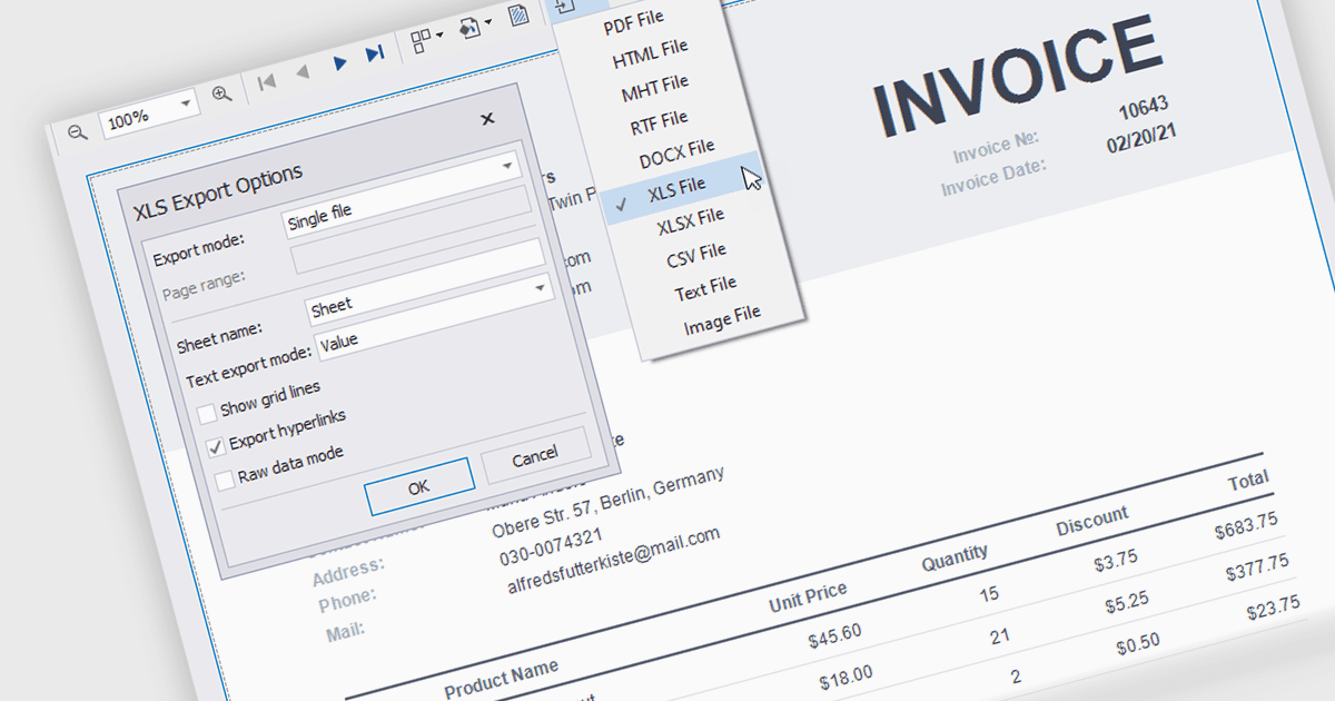 Analyze and Interact with Data from Reports