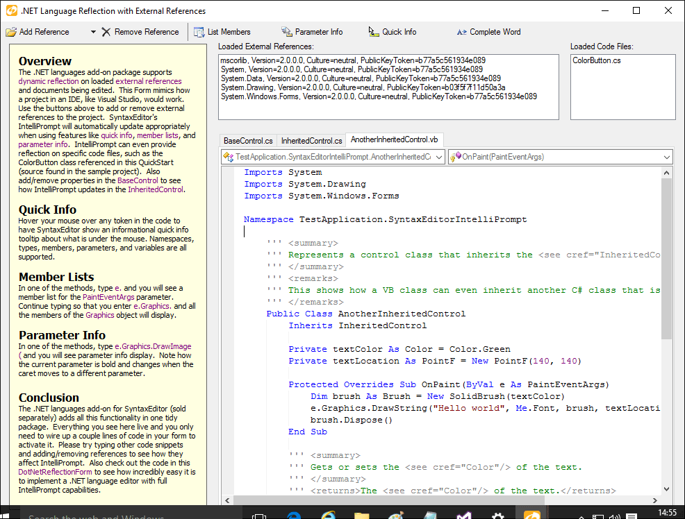 Actipro SyntaxEditor for WinForms Produktbild
