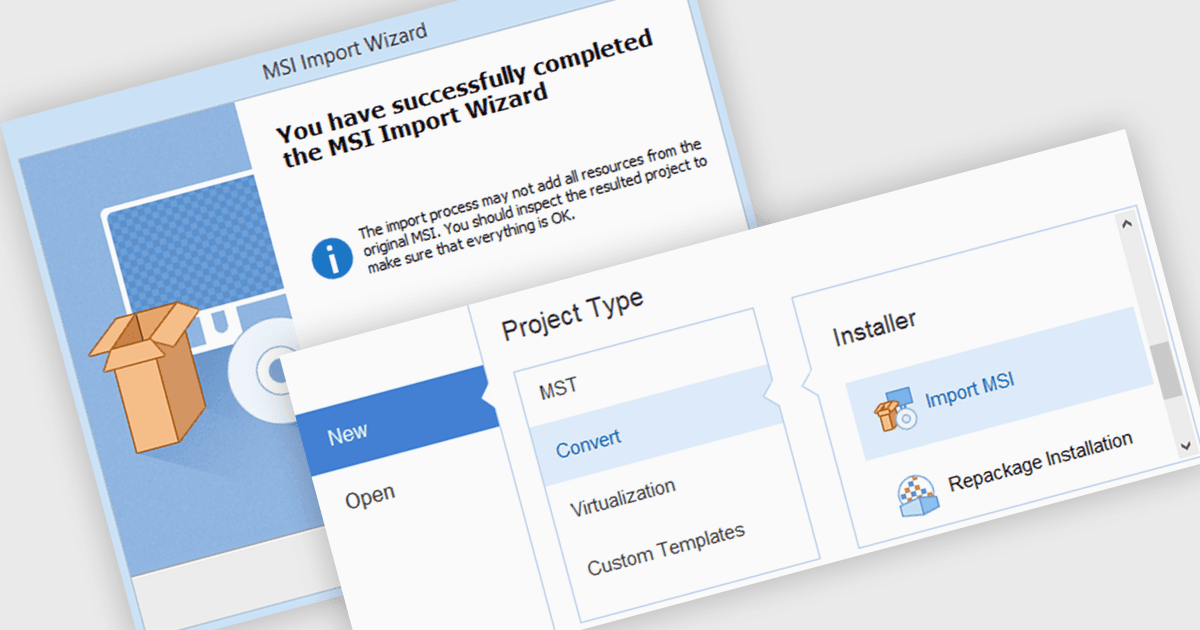 Import Existing MSIs into Your Installer