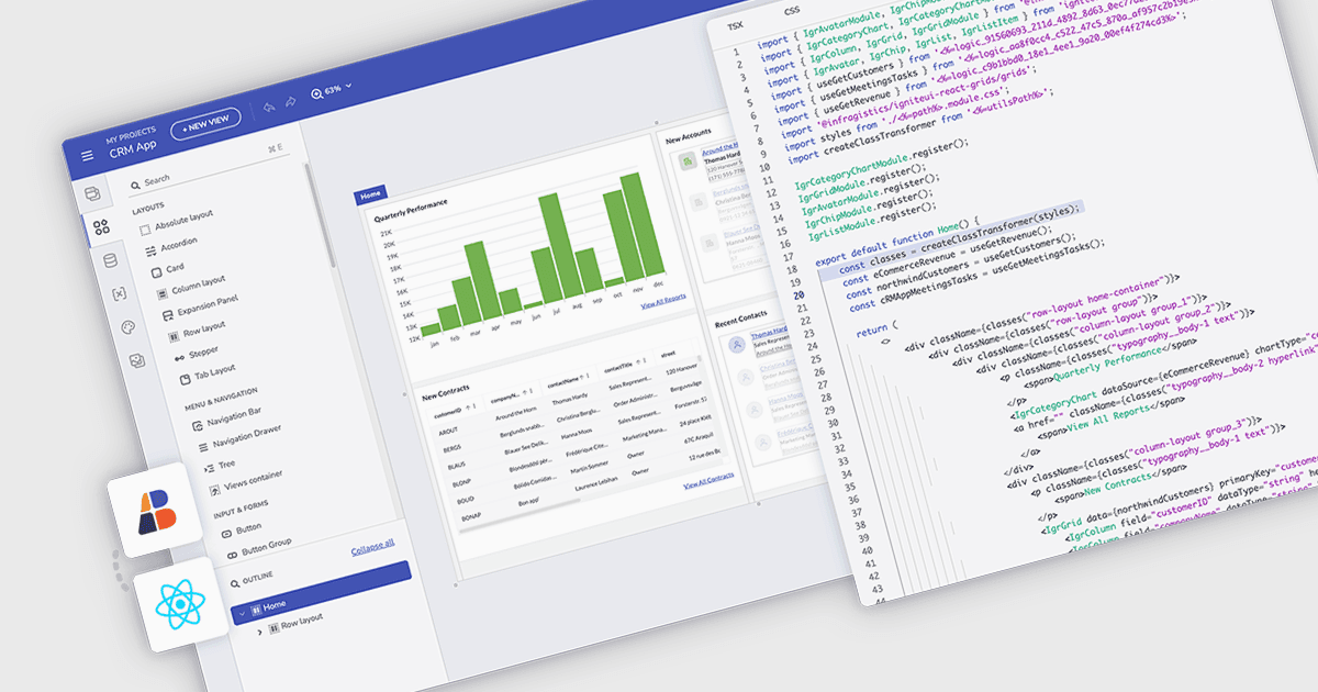 Design and Code React Apps with Ease