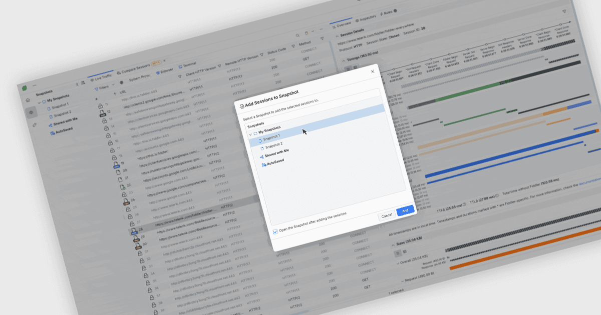 Unify HTTP Traffic in Snapshots to Track Issues Faster