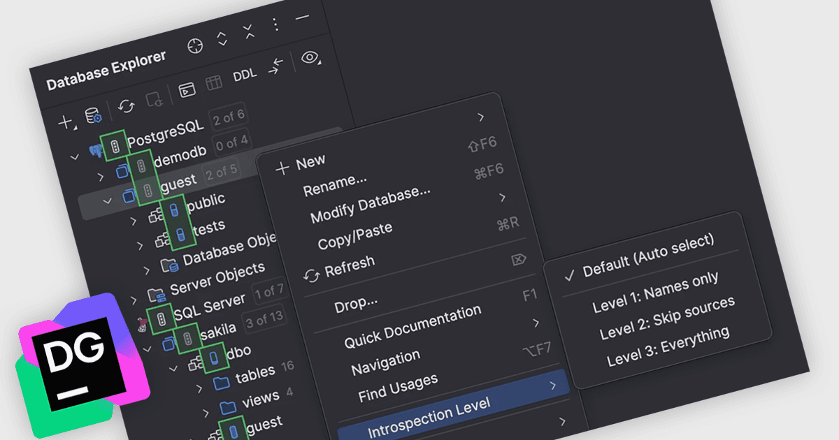 Work Faster with Large Database Schemas