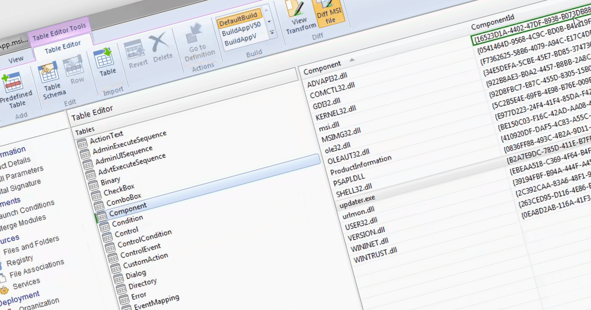 Identify Differences Between MSI Files