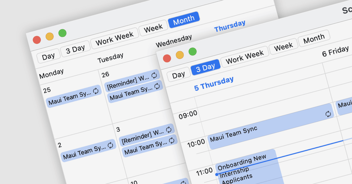 Add Scheduling to your .NET MAUI Apps