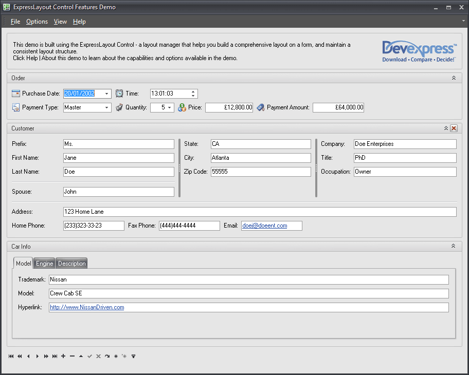 ExpressLayout Control 產品圖片