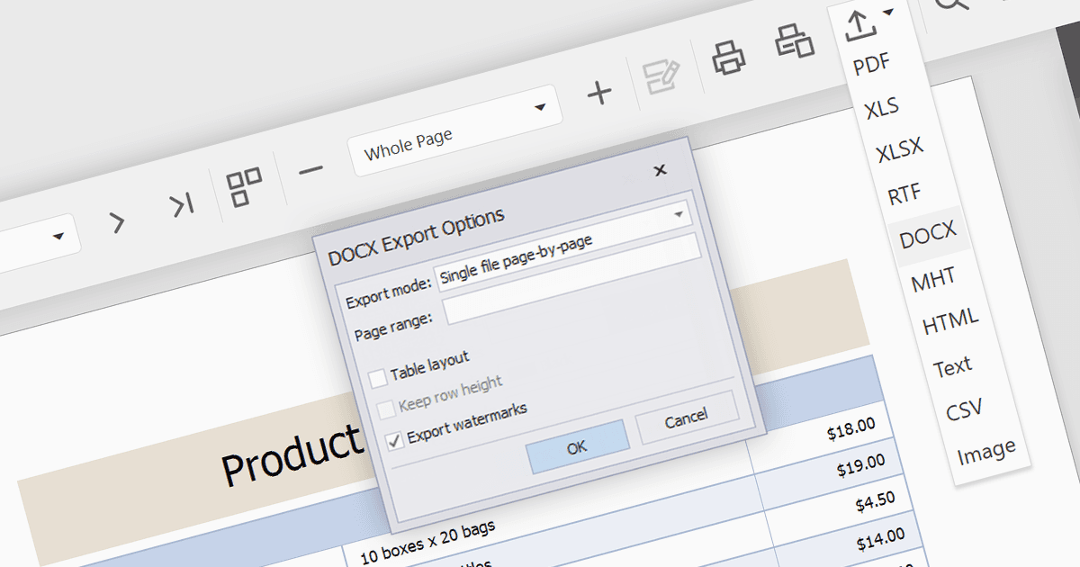 Export Reports to DOCX with ASP.NET Core