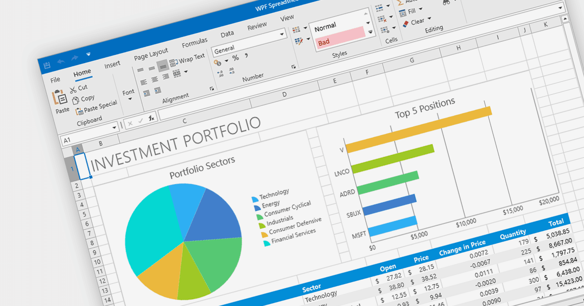 Visualizing Data by Adding Charts to WPF Spreadsheets