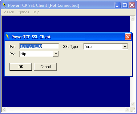 Create a simple secure TCP Client application using non-blocking operation.