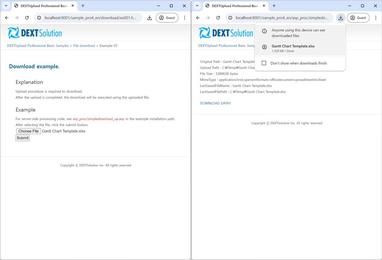 Example for basic upload
