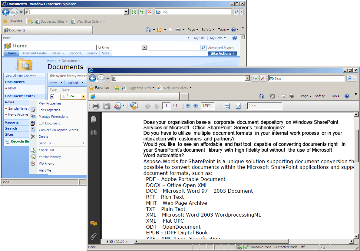 Aspose.Words for SharePoint launched