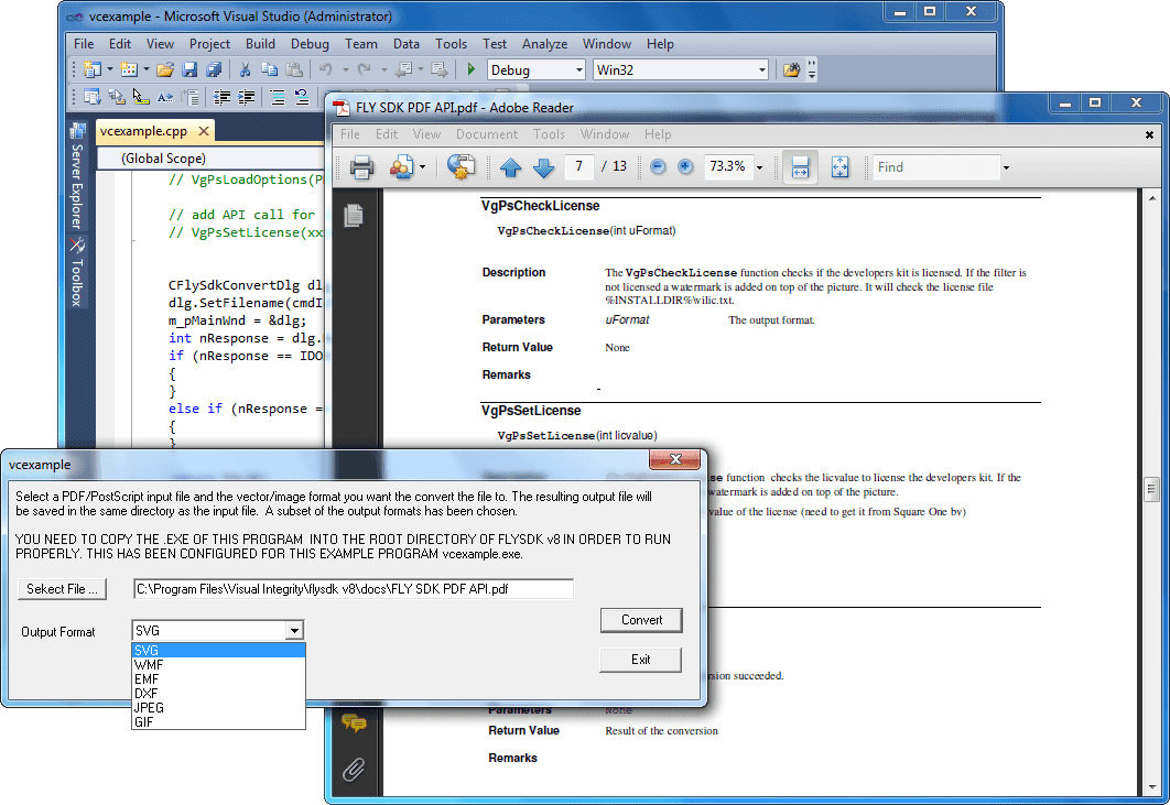 Custom PDF SDK for PDF object access.