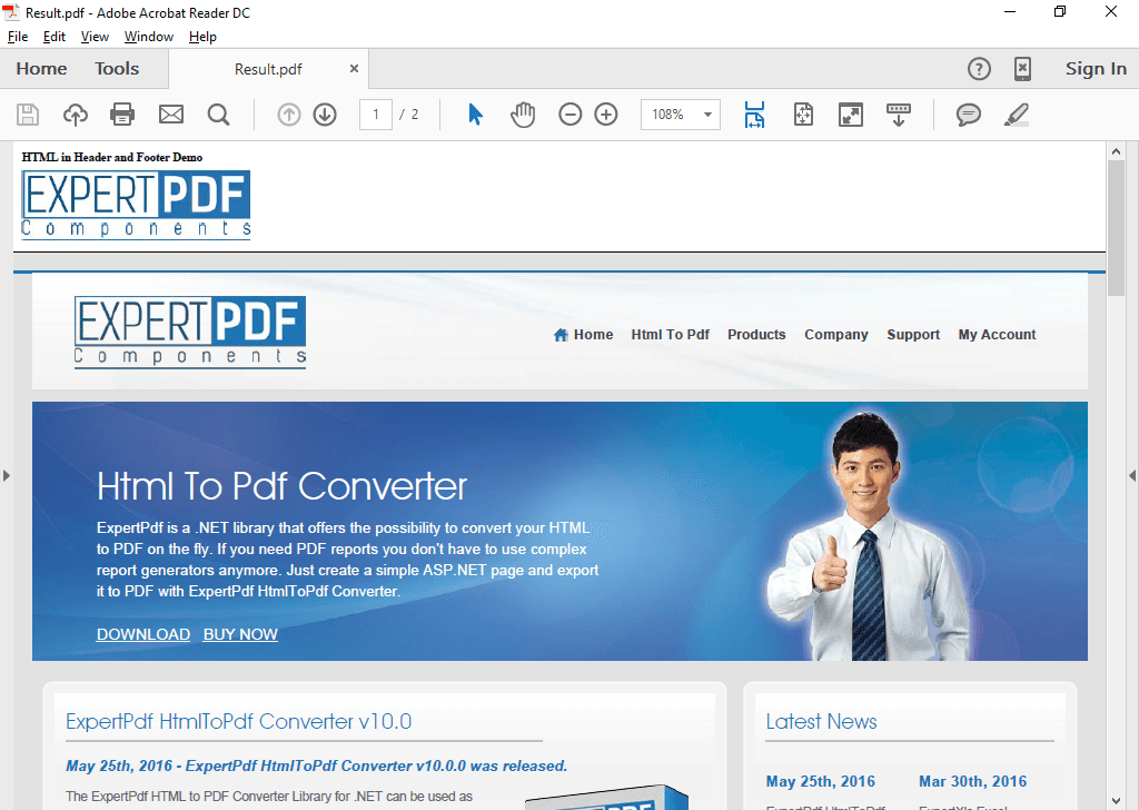 ExpertPDF HtmlToPdf Converter Produktbild