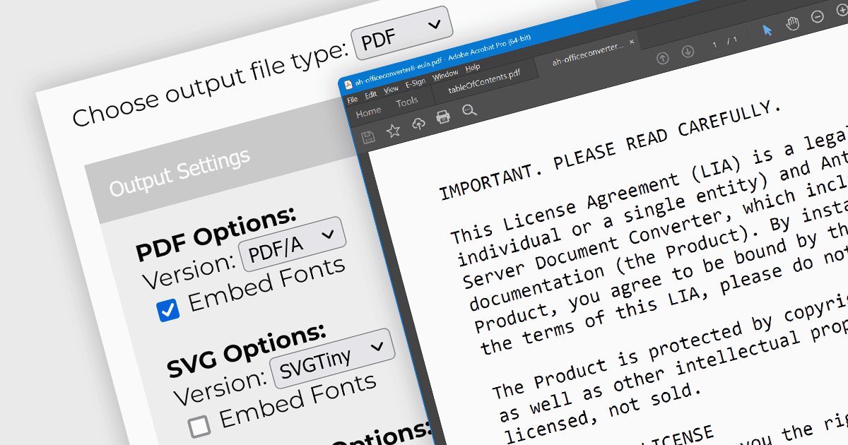 Convert Office Documents to PDF/A Formats
