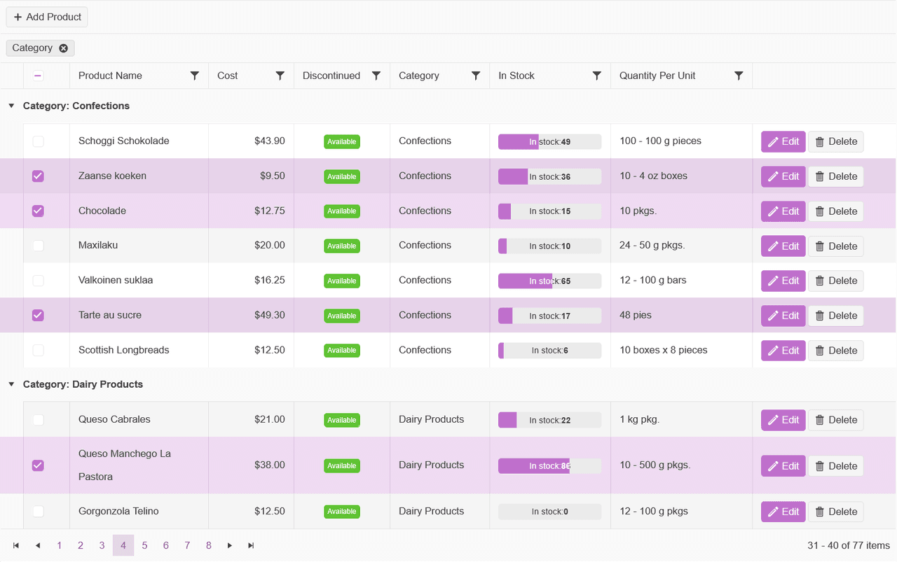 Telerik UI Blazor UI Selection Controls 產品圖片 Telerik UI Blazor UI Selection Controls 產品圖片