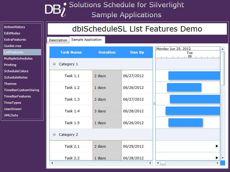 Solutions Schedule for Silverlight product image