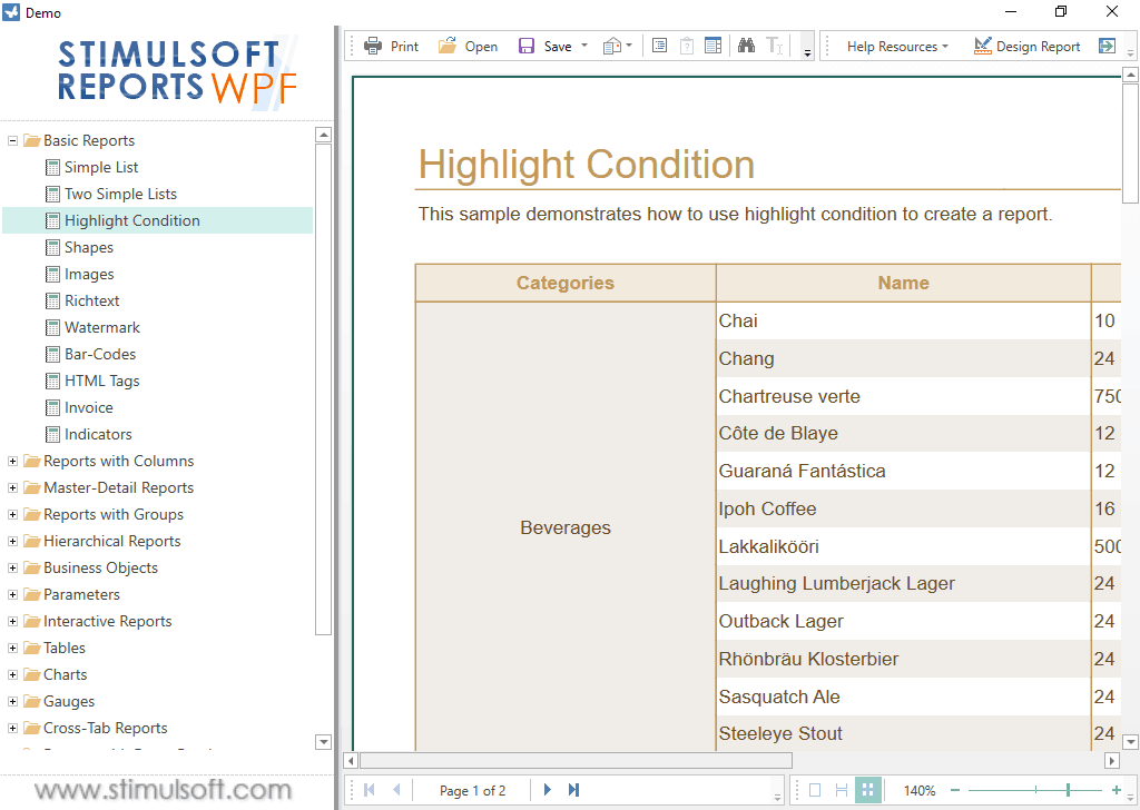 Stimulsoft Reports.WPF 产品图片
