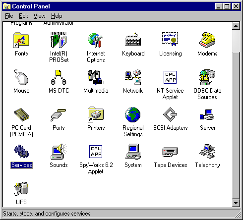 Create a standalone Control Panel Applet that interacts with an NT Service.