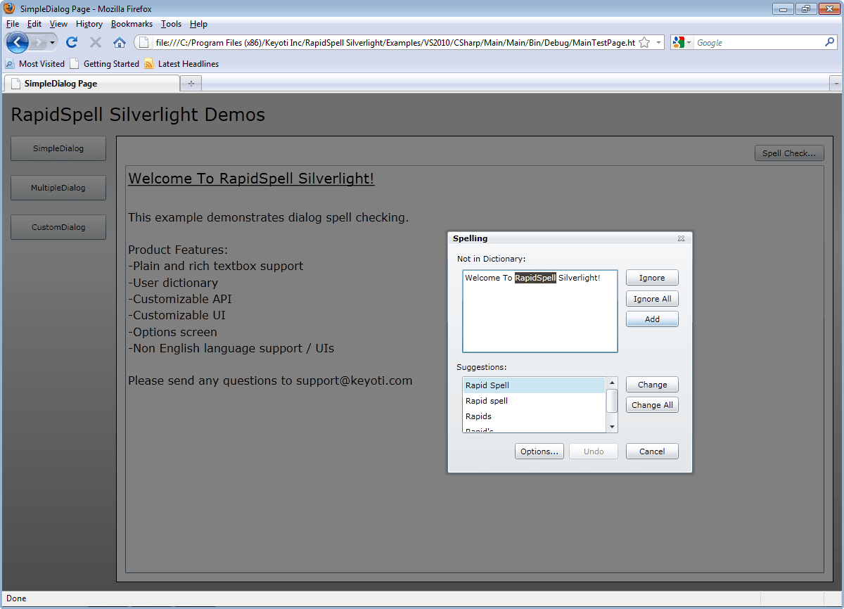 Keyoti launches RapidSpell Silverlight