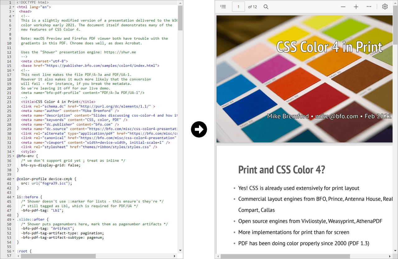 Easily convert HTML to PDF.
