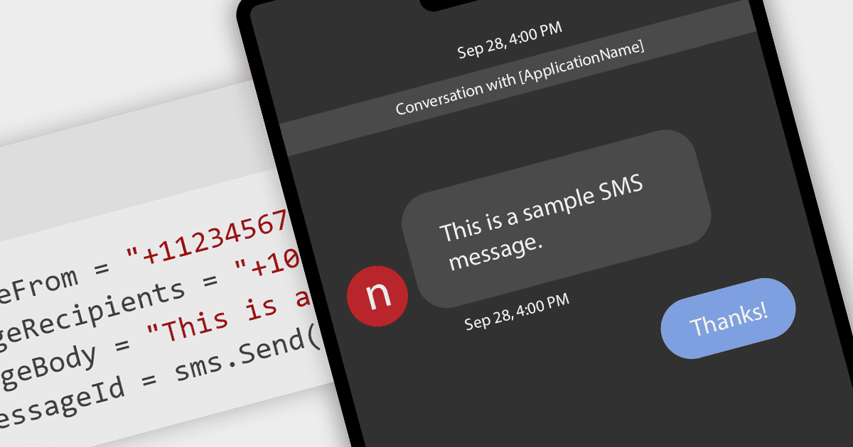 Send and Receive SMS Messages from your App
