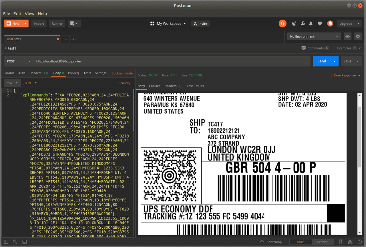 imagem do produto Neodynamic ZPLPrinter Web API for Docker