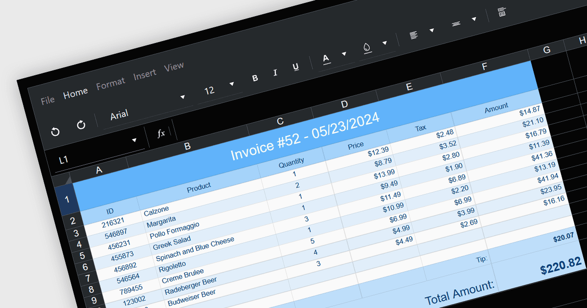 Add Spreadsheet Functionality to Your Blazor Apps
