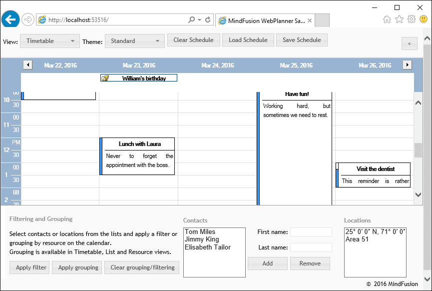 MindFusion.Scheduling for ASP.NET released