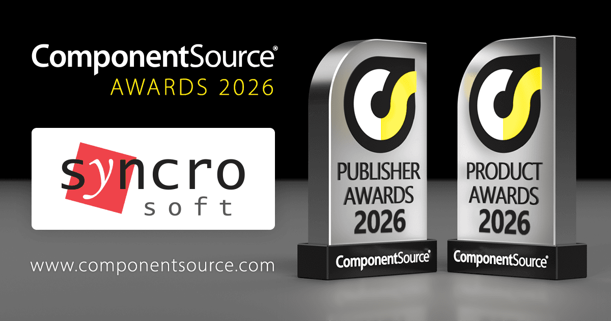 Syncro Soft Wins 8 ComponentSource Awards