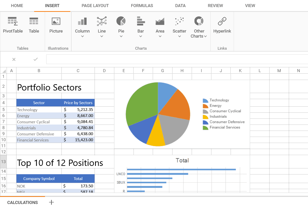 DevExpress ASP.NET Web Forms Spreadsheet product image