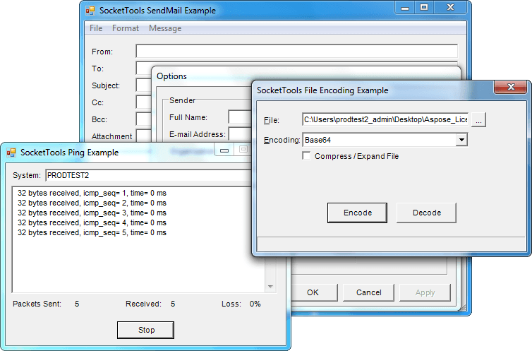 Internet communication controls for Visual Basic, FoxPro, and PowerBuilder.