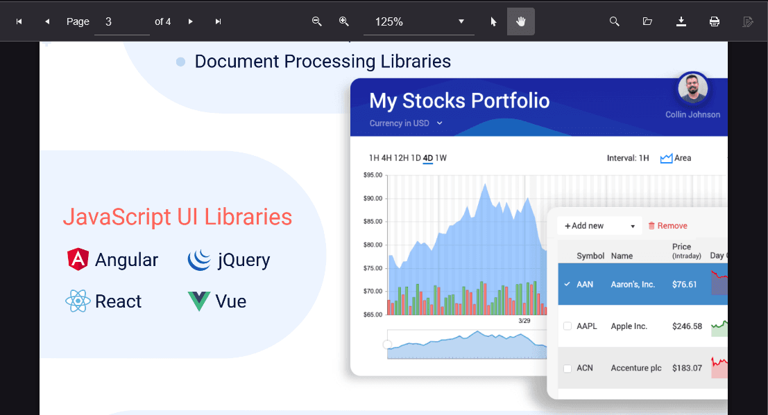 Kendo UI Angular PDF Viewer 제품 이미지 Kendo UI Angular PDF Viewer 제품 이미지