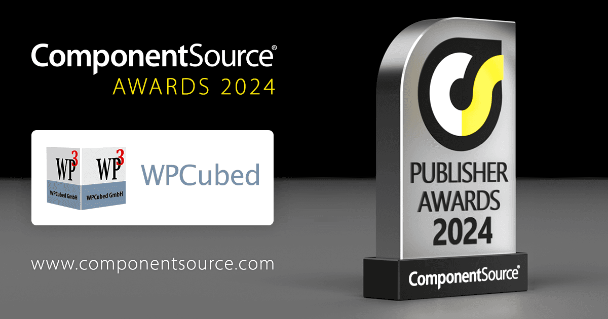 WPCubed gewinnt den ComponentSource Award