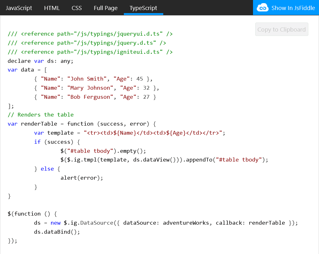 Infragistics Ultimate UI for ASP.NET MVC Data Source 제품 이미지