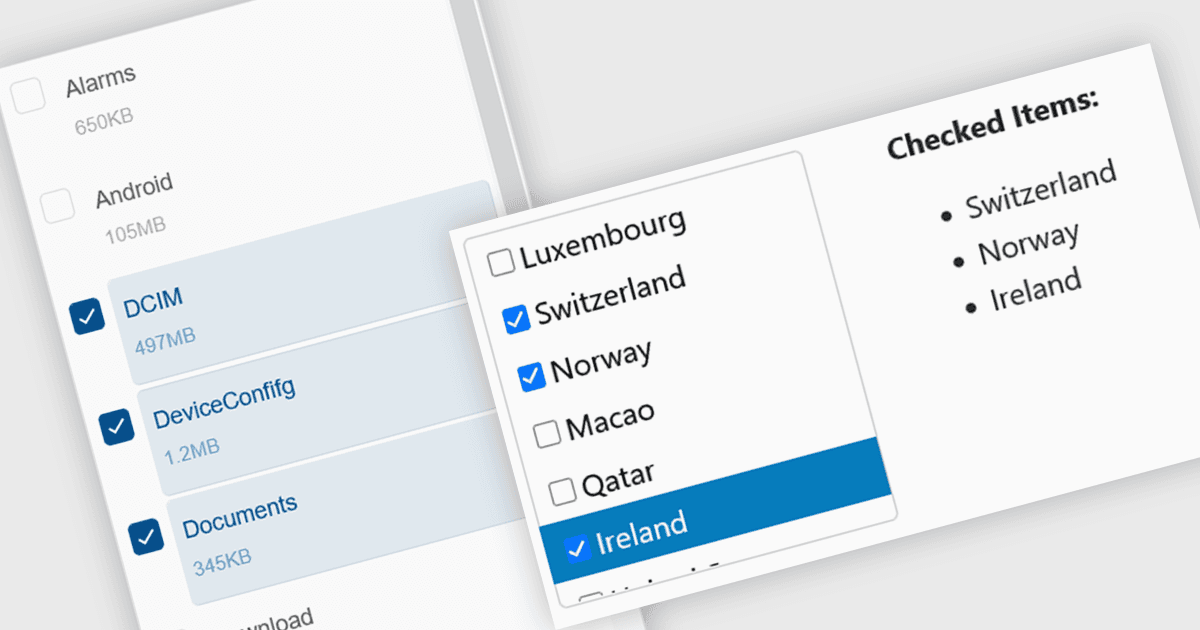 Add Checked Listboxes to React Forms