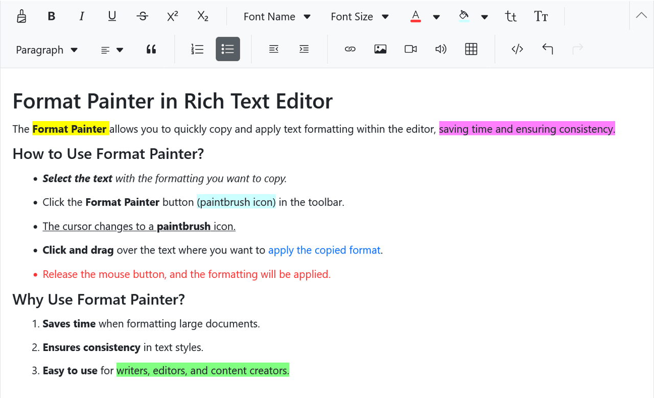 immagine del prodotto Syncfusion ASP.NET MVC Rich Text Editor