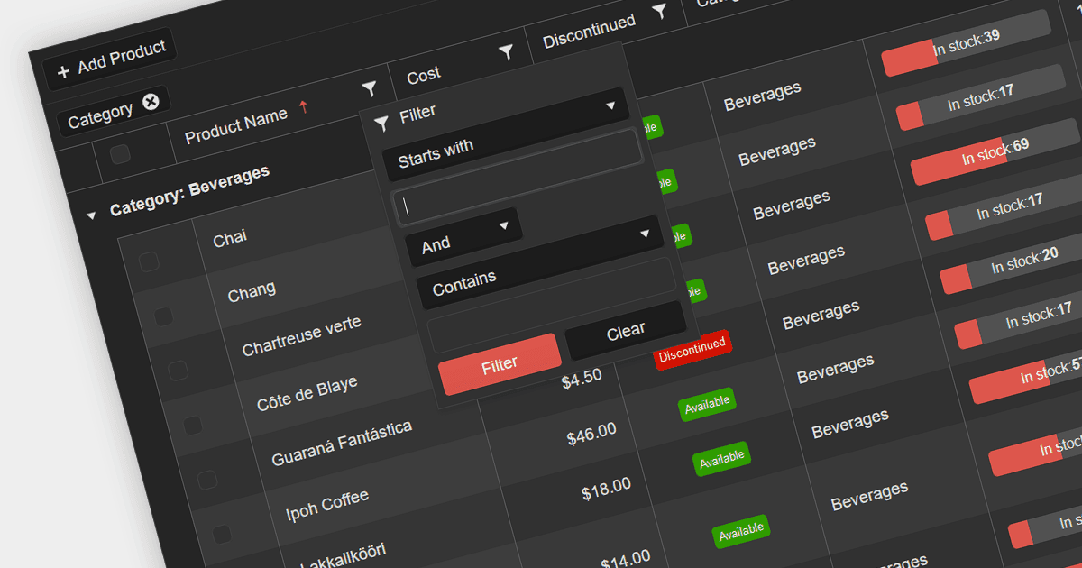 Applying Filters to .NET 7 Blazor Grids
