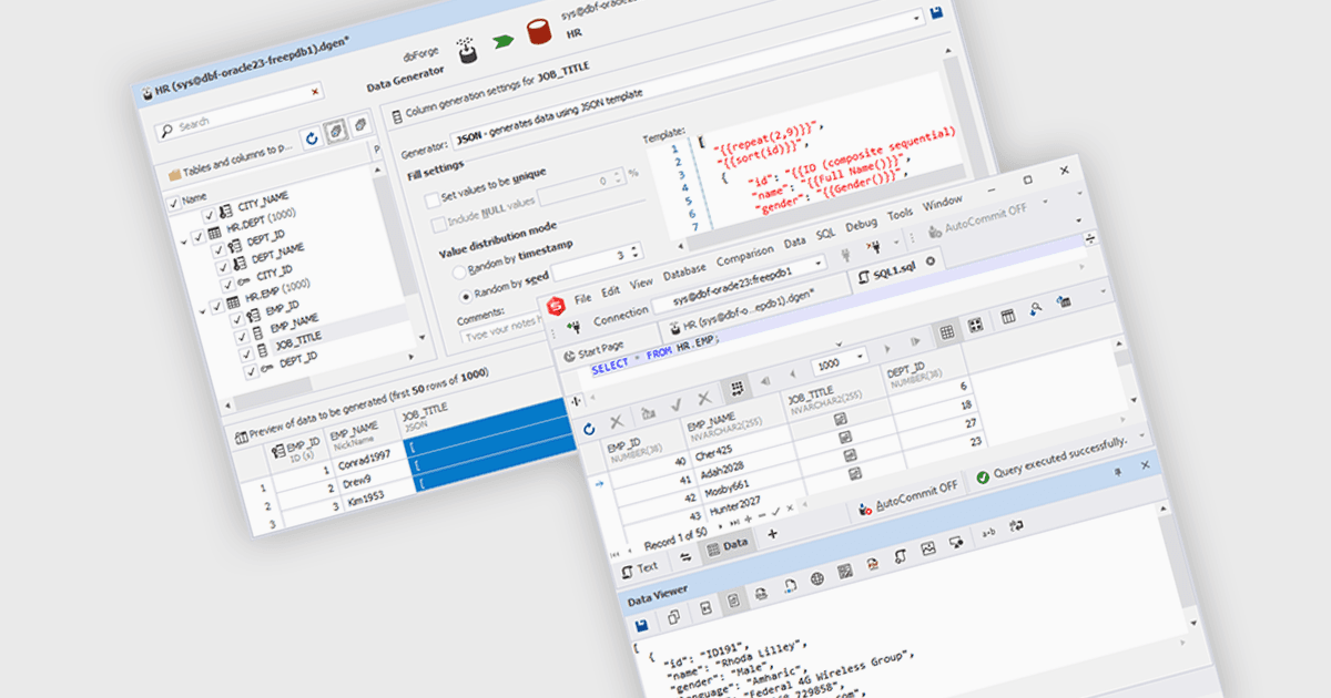 Generate Realistic JSON Test Data in Oracle