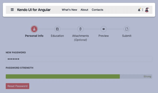 Kendo UI Angular UI Navigation Controls 제품 이미지
