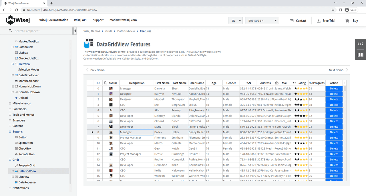 Full-stack framework to develop enterprise-scale web applications using standard .NET.
