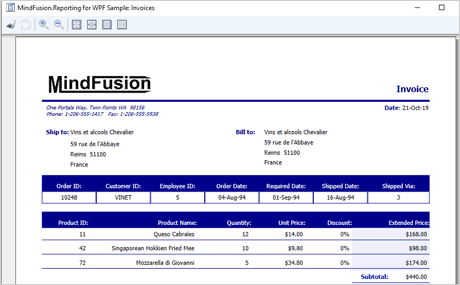 Add professional reporting functionality to your WPF applications.